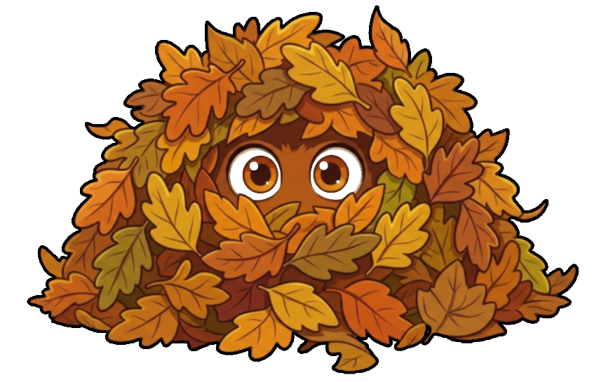 Hide 'n Peek Leaf Mascot